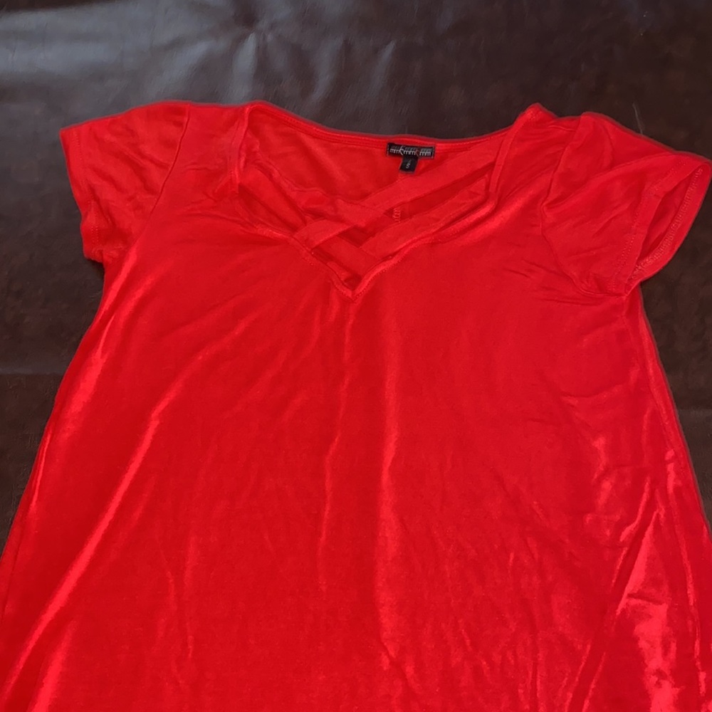 Red Coral Swim Suit Coverup Dress Size Small